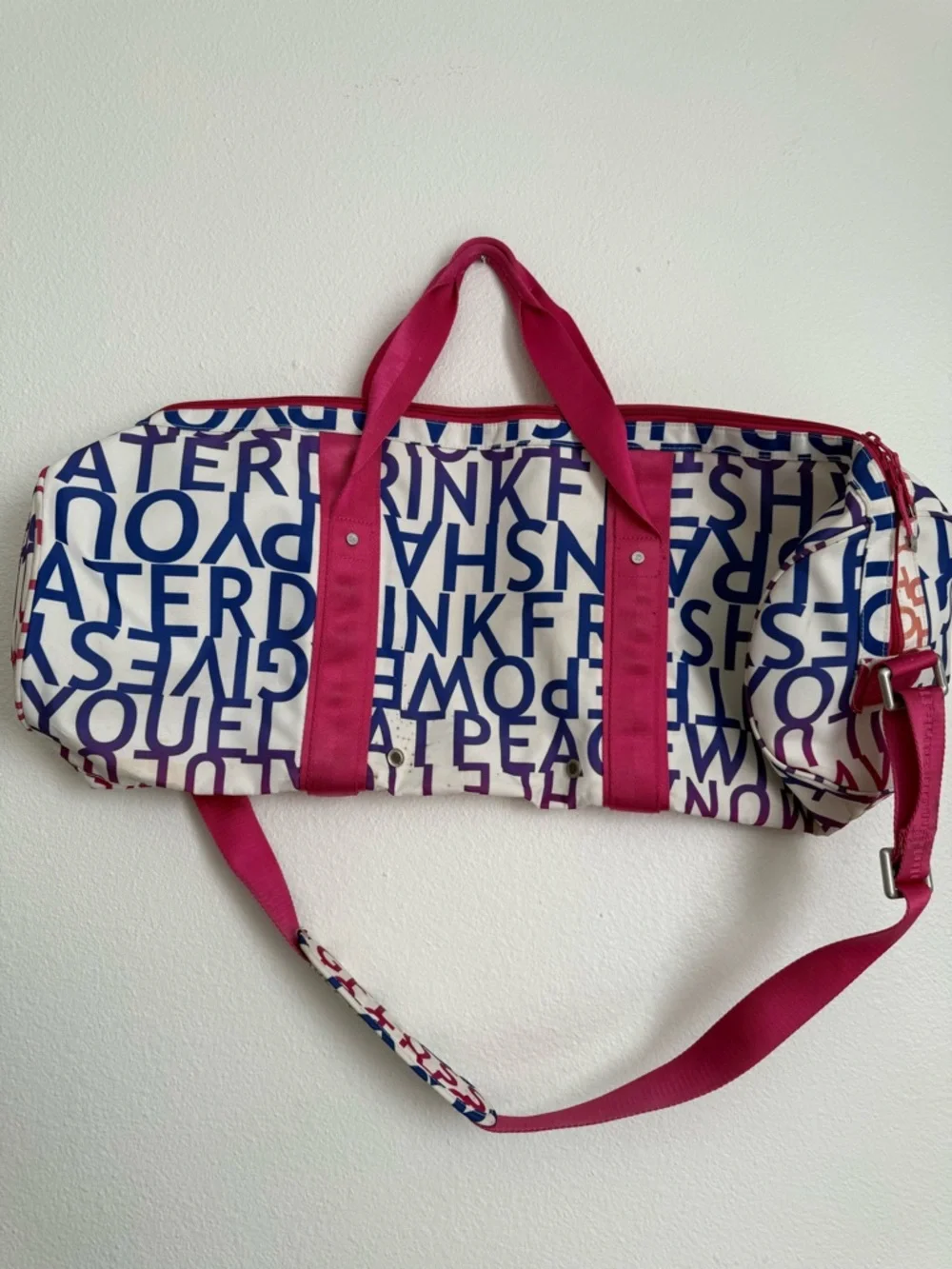 lululemon athletica Pink Multi Letter-Print Travel Duffel Bag - Picture 9 of 13